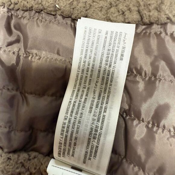 Abercrombie & Fitch Utility Parka Womens L Green Sherpa Lined Faux Fur Hood - Picture 12 of 16